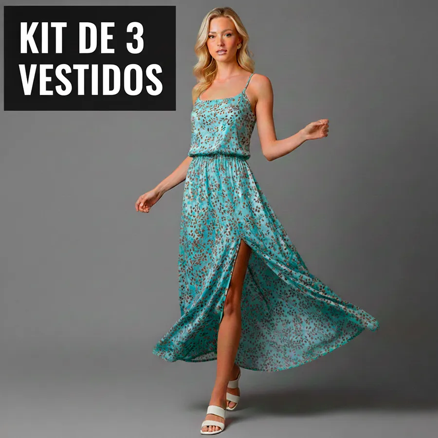 MD149 KIT DE 3 VESTIDOS CON AVERTURA 7489